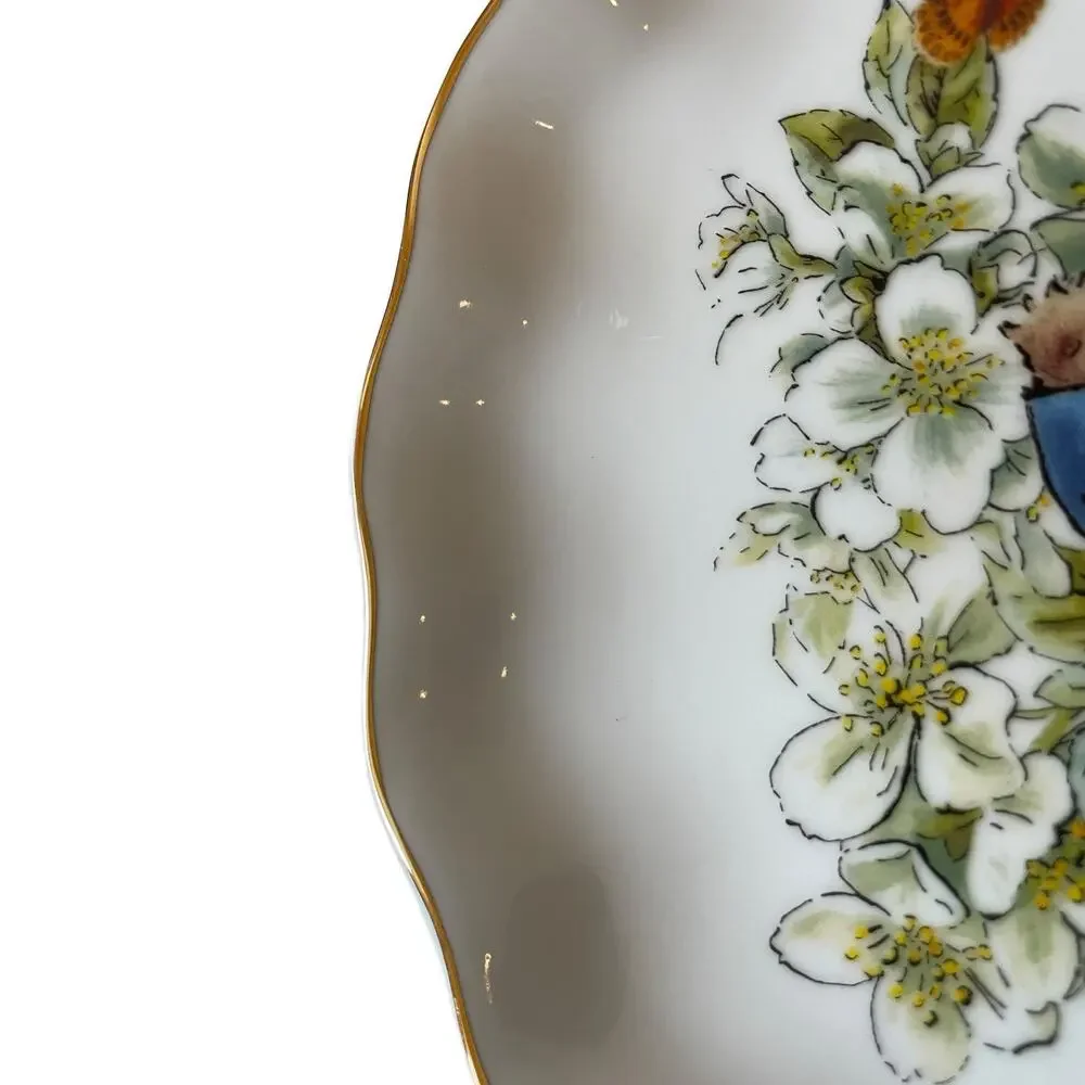 Beatrix Potter Peter Rabbit Easter Flowers & Butterflies Dinner Plates Set of 4